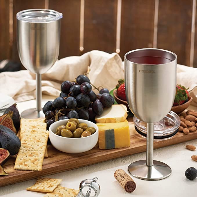 FineDine Insulated Wine Glasses (2-Pack)