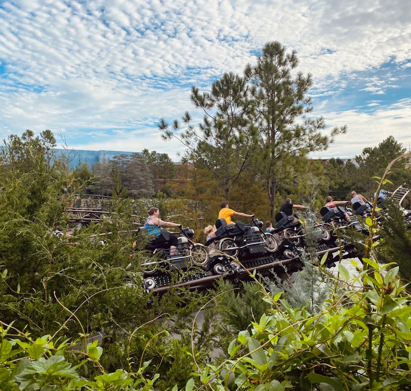 You can spot Easter eggs on Hagrid's Motorbike roller coaster at Universal Studios.