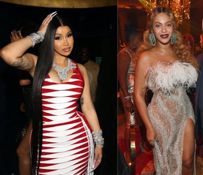 Collage of Cardi B and Beyoncé