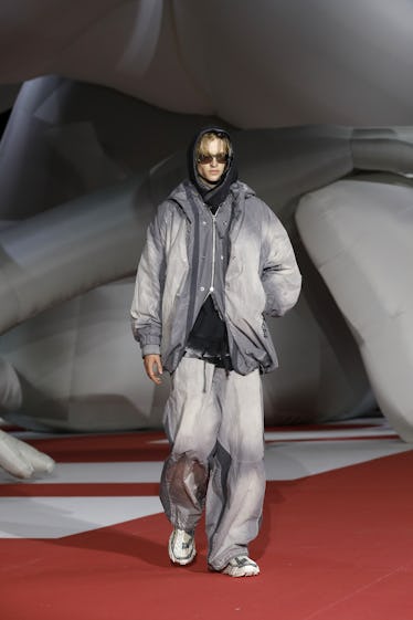 A model walks the runway of the Diesel Fashion Show during the Milan Fashion Week Womenswear Spring...