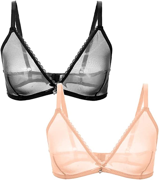 varsmisss Sheer Mesh Unlined Bra (2-Pack)