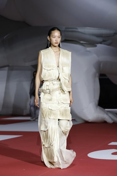 A model walks the runway of the Diesel Fashion Show during the Milan Fashion Week Womenswear Spring/...