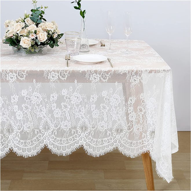 Fanqisi White Lace Tablecloth