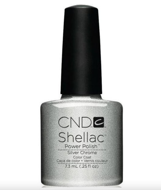 CND Shellac Powder Polish in Silver Chrome
