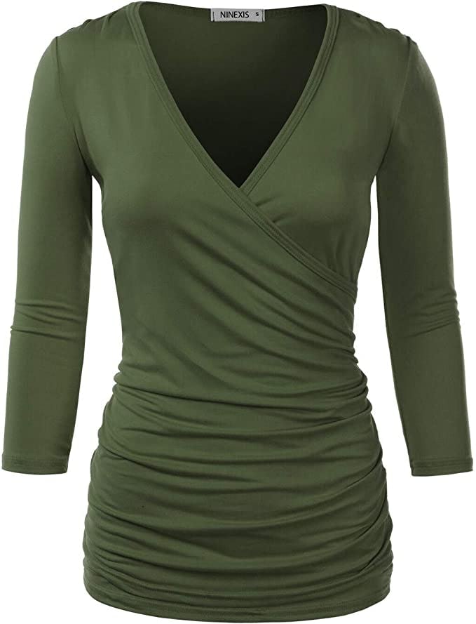 NINEXIS Wrap Surplice Top