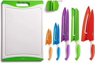 EatNeat 12-Piece Colorful Kitchen Knife Set