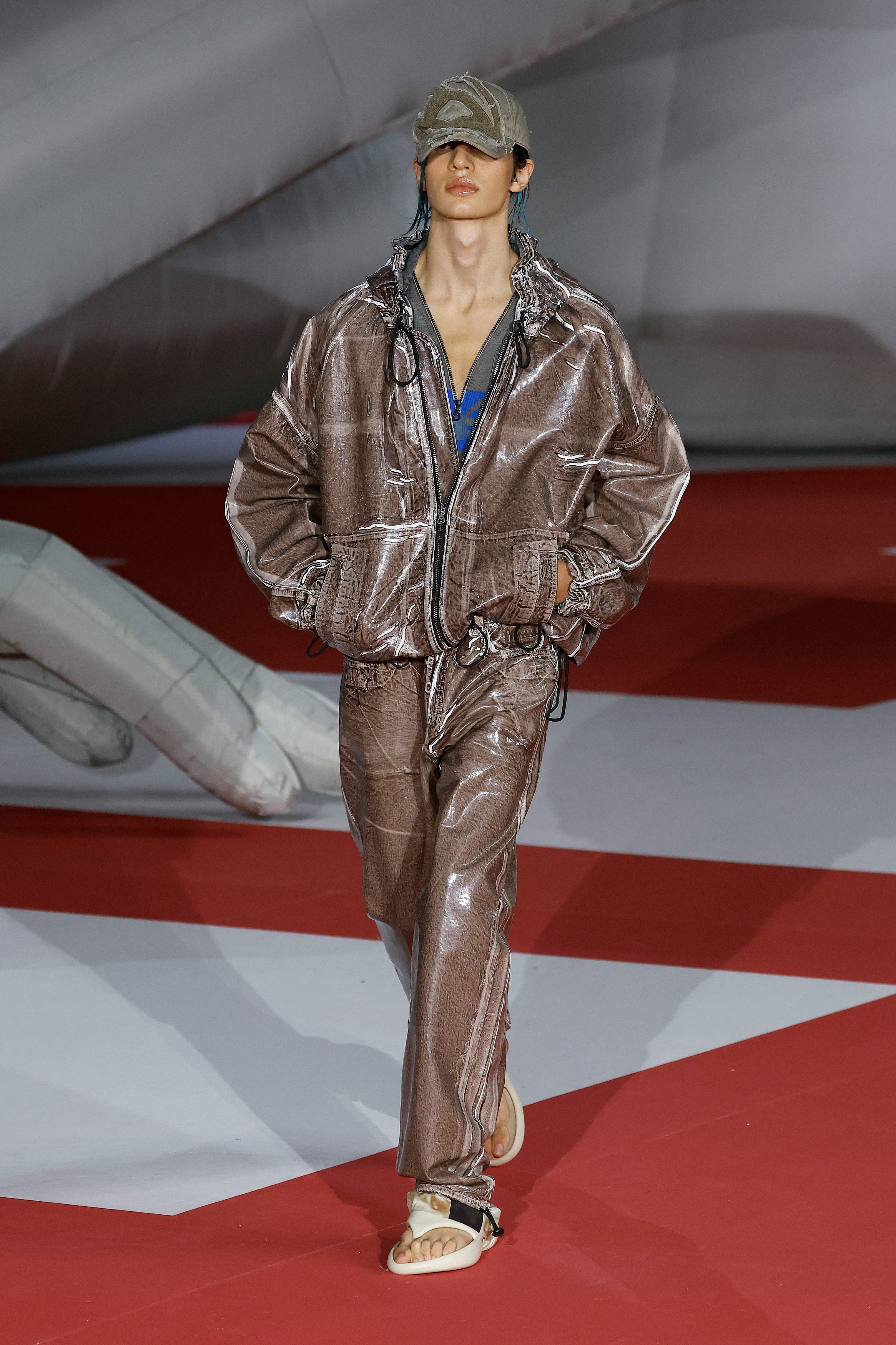 A model walks the runway of the Diesel Fashion Show during the Milan Fashion Week Womenswear Spring/...