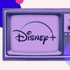 Disney+ logo on a TV set