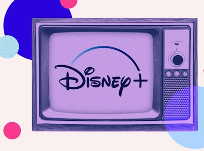 Disney+ logo on a TV set