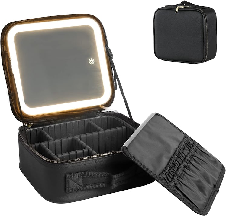 silent valley makeup train case is the best makeup train case with a mirror
