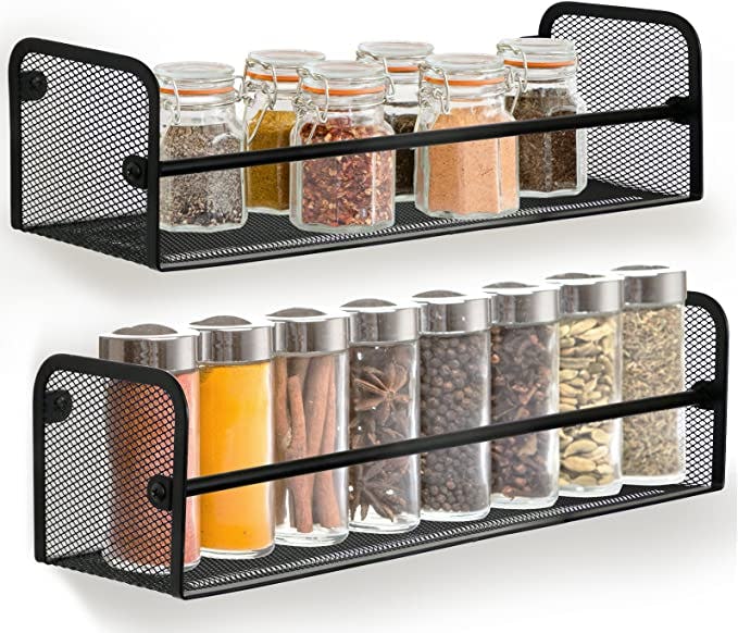 Greenco Wall-Mounted Spice Racks (2-Pack)