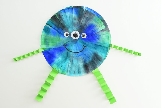 coffee filter monsters halloween craft for kids