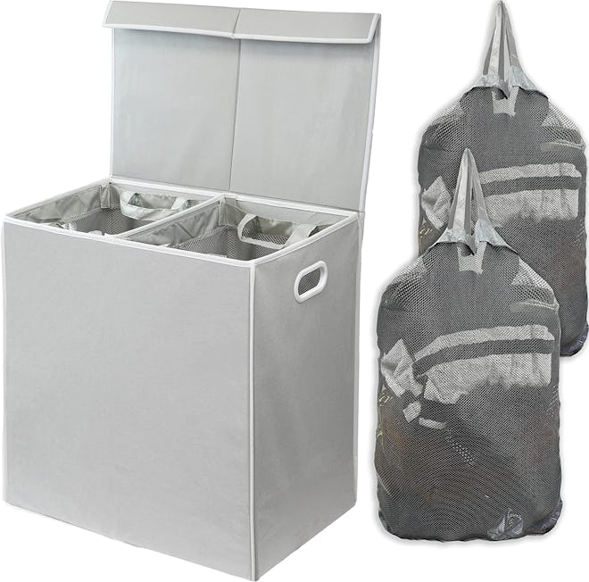 Simplehouseware Double Laundry Hamper with Lid
