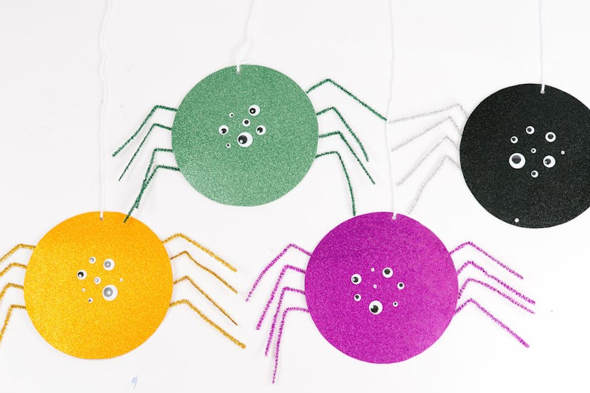 sparkle spider craft for halloween