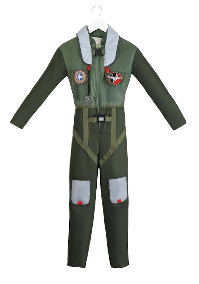 This Top Gun costume for kids includes straps and accessories the characters used while flying.