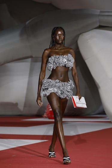 A model walks the runway of the Diesel Fashion Show during the Milan Fashion Week Womenswear Spring/...