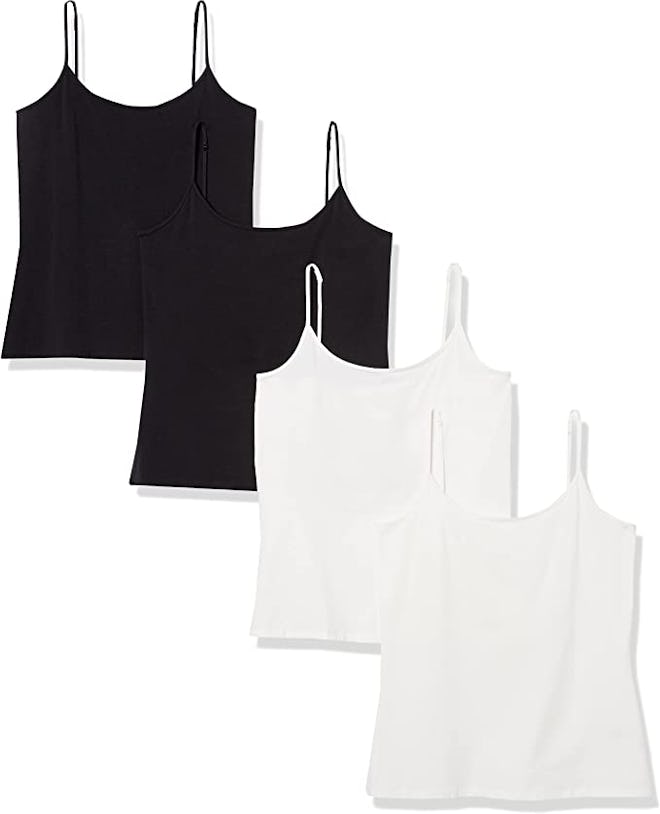 Amazon Essentials Slim-Fit Camisole (4-Pack)