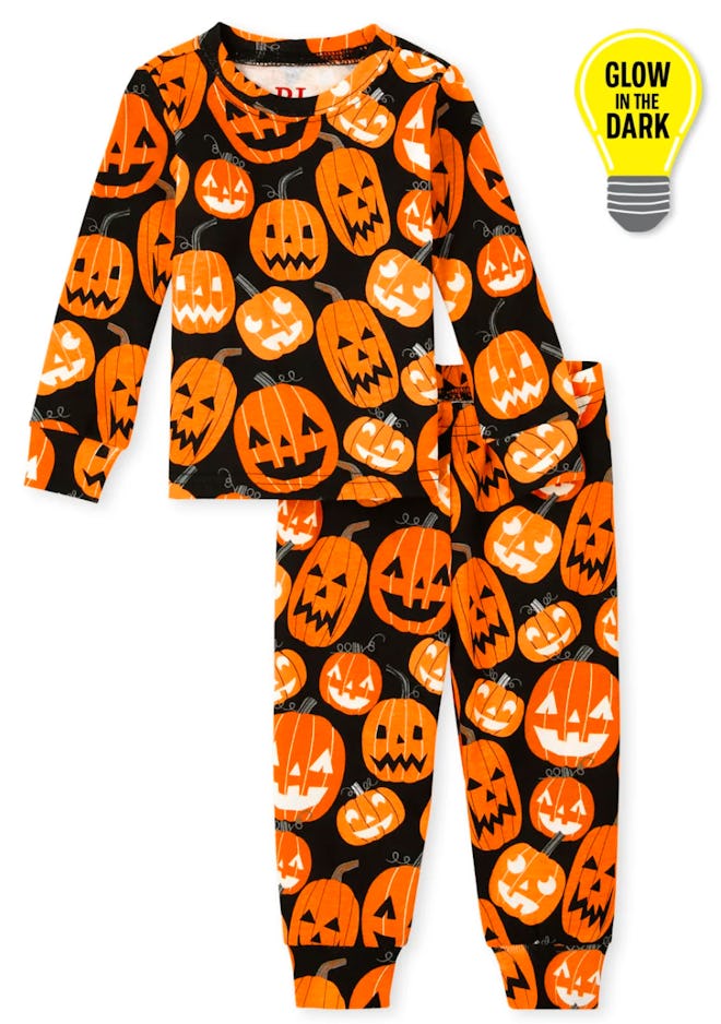 Unisex Baby And Toddler Matching Family Glow Pumpkin Snug Fit Pajamas are some of the best Halloween...