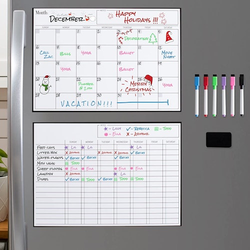 Home & Me Magnetic Dry Erase Calendar and Chore Chart