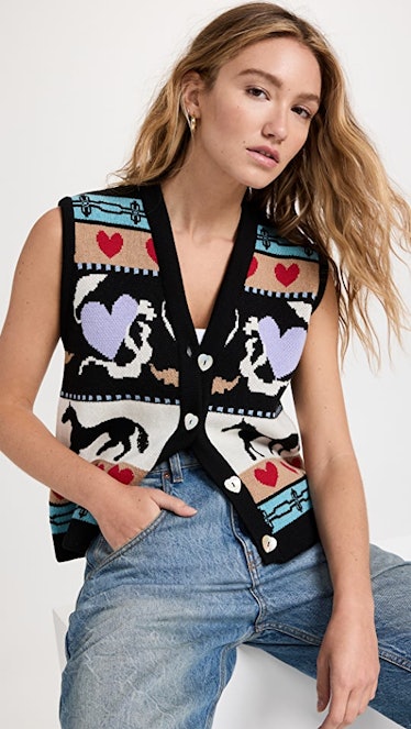 Hayley Menzies Annie Merino Jacquard Vest  