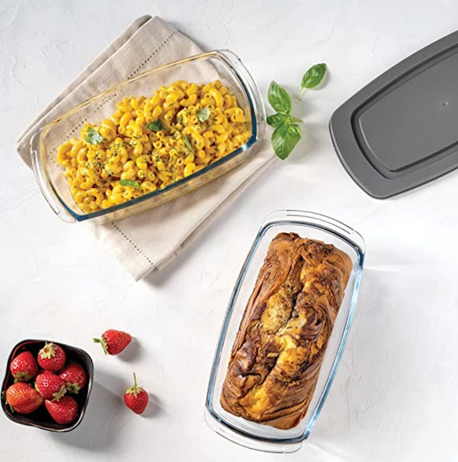 FineDine Glass Loaf Pan With Lid