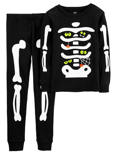 These Kids 2-Piece Skeleton Snug Fit Halloween Pajamas are some of the best family matching pajamas ...