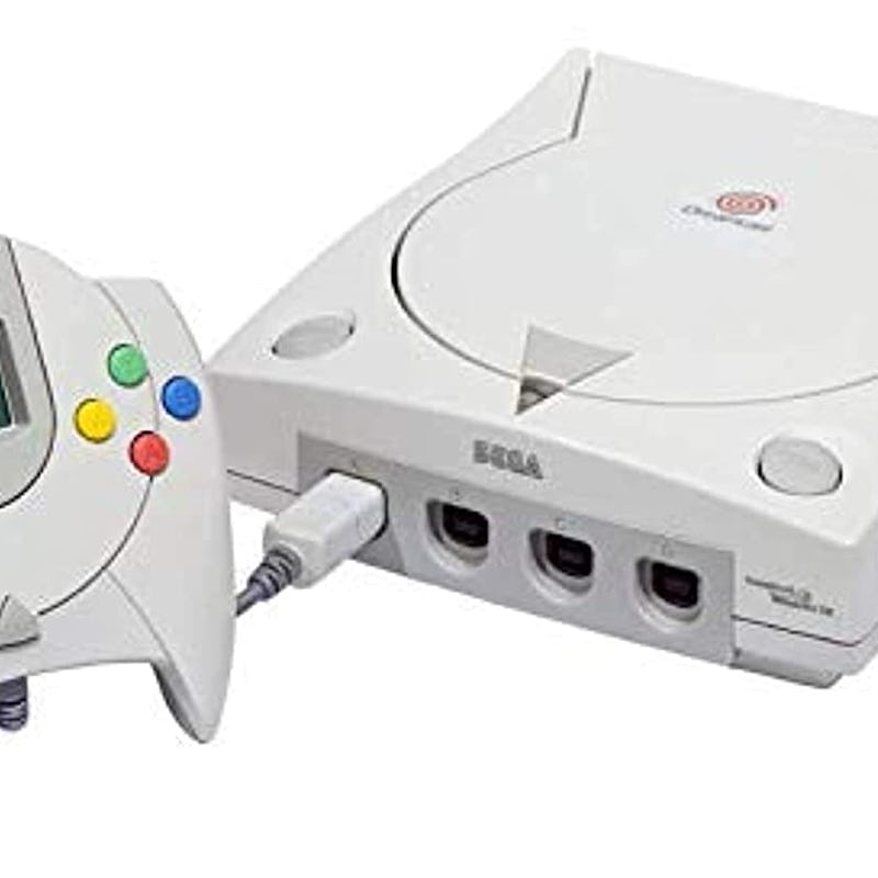 The Sega Dreamcast gaming console.