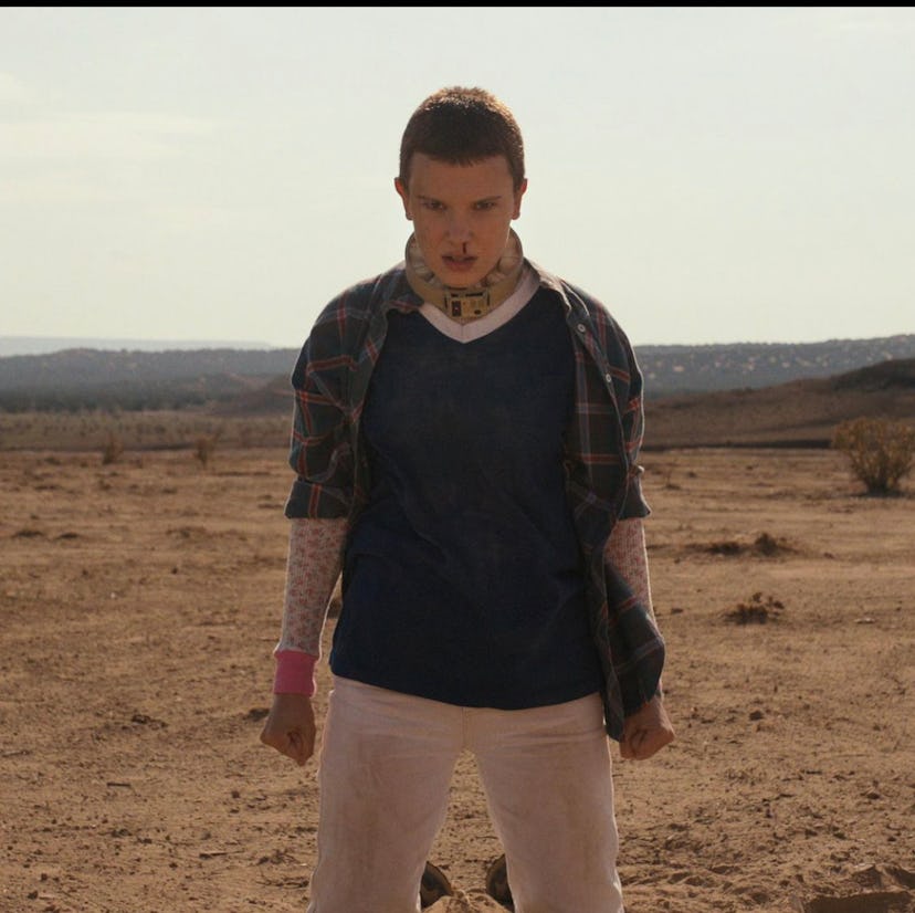 Dress as Eleven from Stranger Things for Halloween.