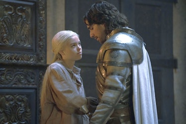 Milly Alcock and Fabien Frankel as Rhaenyra Targaryen and Criston Cole in House of the Dragon