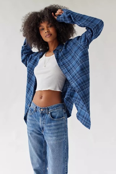 Urban Outfitters Urban Renewal Remade Oversized Flannel Shirt