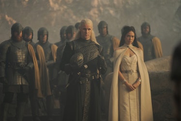 Mat Smith and Sonoya Mizuno as Daemon Targaryen and Mysaria in House of the Dragon
