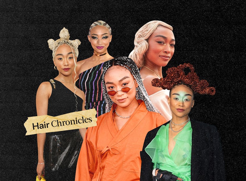 Tati Gabrielle shares her favorite hair looks, from the pixie cut she wore as her 'You' character Ma...