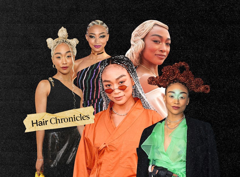 Tati Gabrielle shares her favorite hair looks, from the pixie cut she wore as her 'You' character Ma...