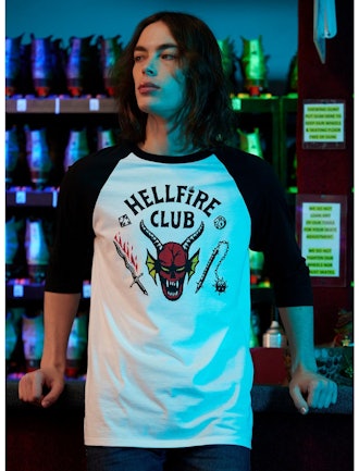 Our Universe Stranger Things Hellfire Club Raglan T-Shirt