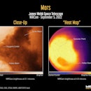 The James Webb Space Telescope's first near-infrared spectrum of Mars, captured by the Near-Infrared...