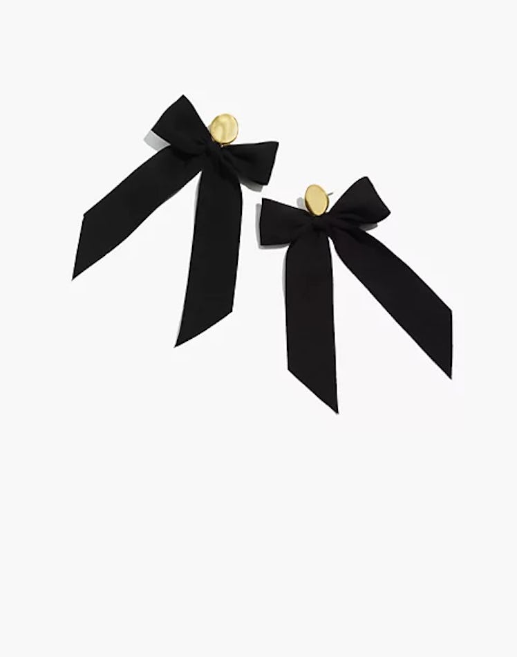 Madewell Satin Bow Statement Earrings