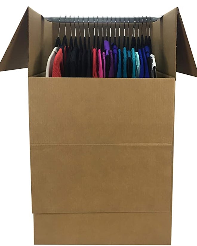This wardrobe box is helpful for packing for a move.