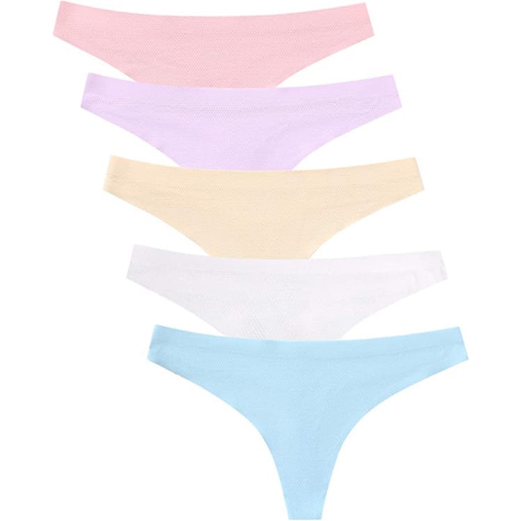 VOENXE Seamless Thongs (5-Pack)