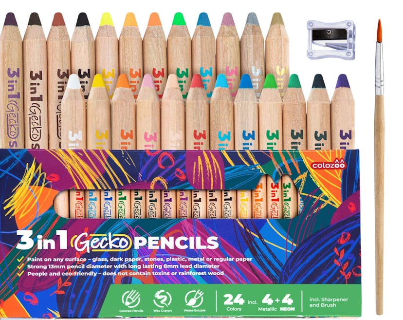 colozoo 3-In-1 Gecko Pencils (24 Count)