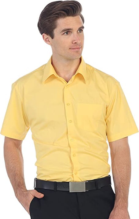 Amazon Gioberti Men's Short Sleeve Solid Dress Shirt