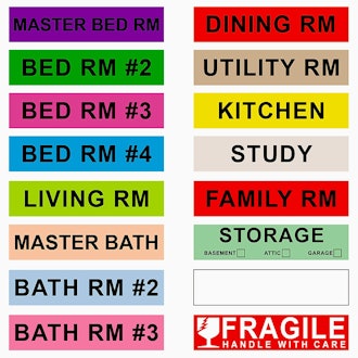 Home Moving Labels