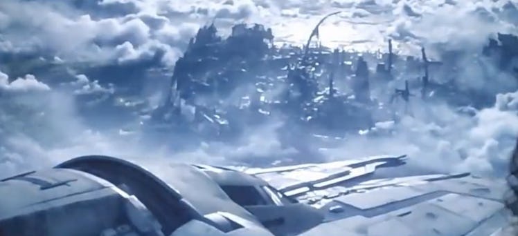 A scene with a landscape in the teaser trailer of the Mandalorian season 3