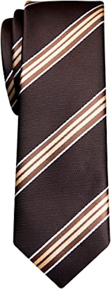 Amazon Retreez Classic Regimental Wide Striped Woven Microfiber 2" Skinny Tie