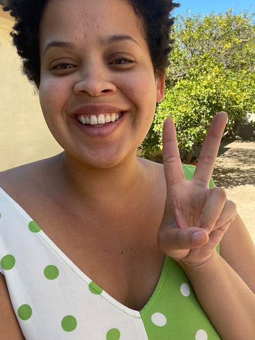 Natasha Marsha smiling with white teeth