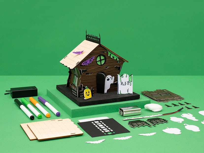 Light up haunted house STEAM project for kids from KiwiCo
