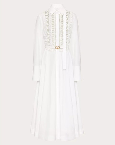 Valentino Cotton Embroidered Dress