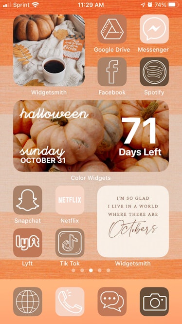 Fall and Halloween iPhone lock screen wallpapers.