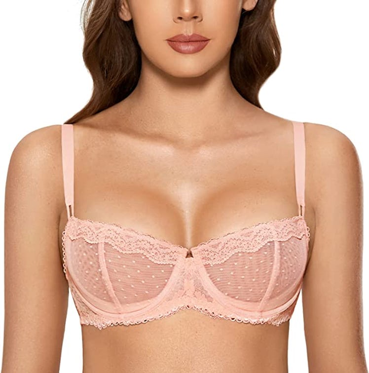 DOBREVA Lace Underwire Balconette Bra