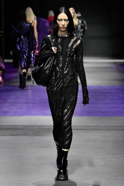 versace purple dress 2023 SPRING-SUMMER 2023 WOMEN'S