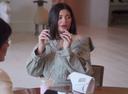 The Season 2 premiere of 'The Kardashians' might have dropped Kylie's son's name.